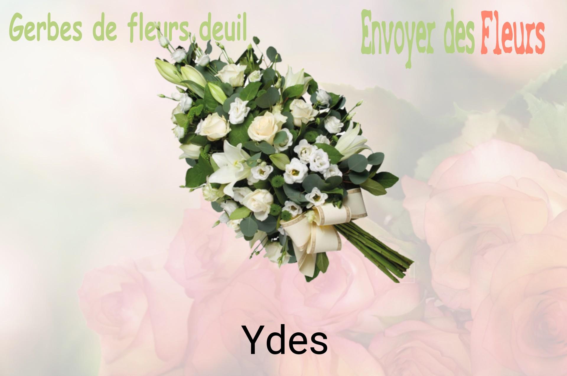 Gerbe de fleurs de deuil livrée à Ydes
